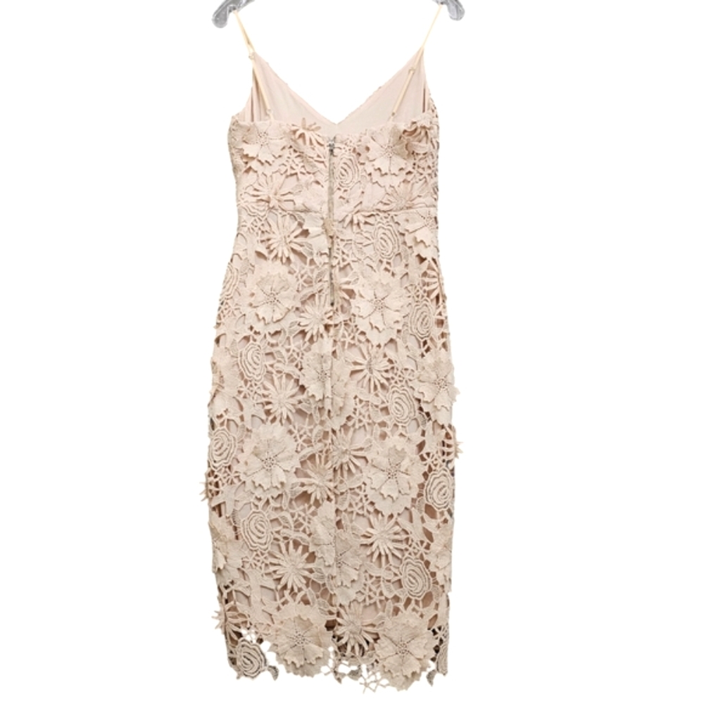 Nwot Lulu's Steal Your Heart Ivory  Crochet Floral Lace Midi Bridal Dress - Picture 11 of 17